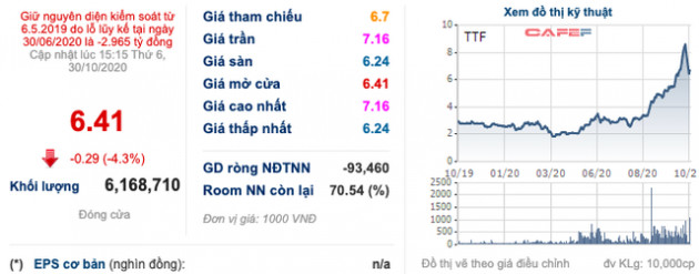 TTF lãi ròng hơn 13 tỷ trong quý 3/2020, chủ yếu nhờ khoản bồi thường từ cựu Chủ tịch Võ Trường Thành dù kinh doanh chính vẫn còn lỗ - Ảnh 2.