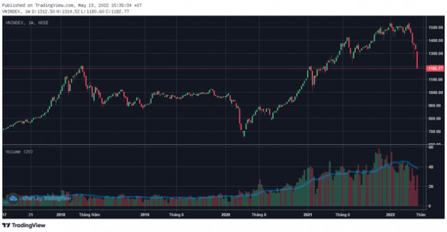 Tuần giảm điểm kỷ lục của chứng khoán, VN-Index thủng mốc 1.200, trở về vùng điểm năm 2018 - Ảnh 1.