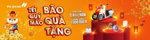 Tưng bừng ưu đãi Tết Quý Mão - Bão quà tặng từ PG Bank - Ảnh 1.