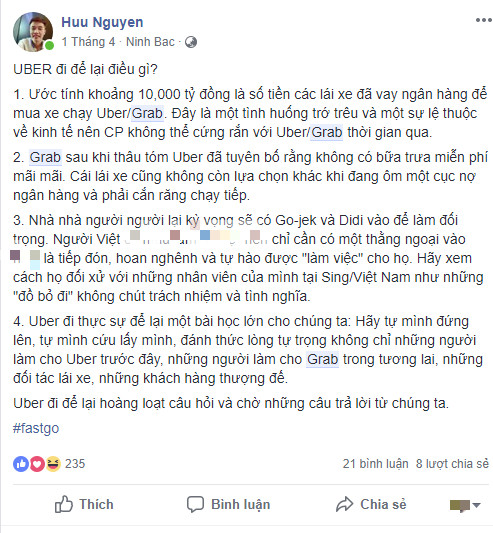 Từng cùng chung chiến tuyến với Grab trong vụ kiện với Vinasun, nhưng vừa tiến quân sang Myamar, FastGo đã tố Grab giả dối, độc quyền, cố tình viện dẫn cái gọi là 4.0 để lấp liếm vi phạm - Ảnh 2.