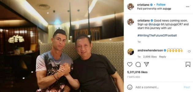 Tỷ phú Singapore bắt tay Cristiano Ronaldo làm startup về bóng đá