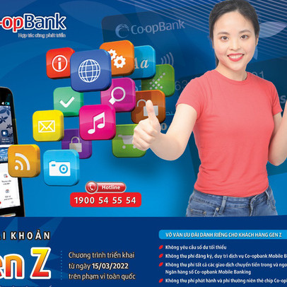 “Ưu đãi 5K” khi đăng ký Gói tài khoản Gen Z của Co-opBank