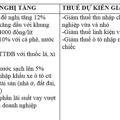 Vấn đề thuế - những cú sốc lớn: Tăng ào ào - giảm nhỏ giọt