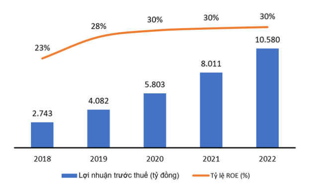 VIB: Lợi nhuận năm 2022 tăng 32%, ROE liên tục đạt trên 30% - Ảnh 1.