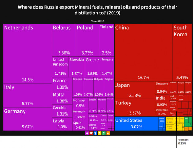 Việt Nam nhập khẩu nhiên liệu từ nước nào và chiếm bao nhiêu % xuất khẩu của Nga? - Ảnh 1.