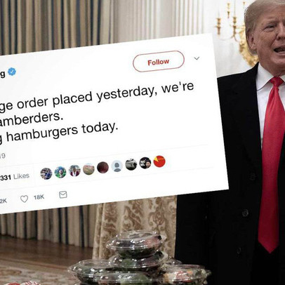 Viết sai chính tả, ông Trump bị Burger King trêu chọc