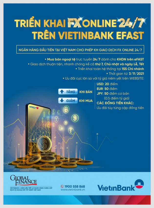 VietinBank tiên phong ra mắt tính năng giao dịch ngoại tệ trực truyến 24/7 - Ảnh 1.
