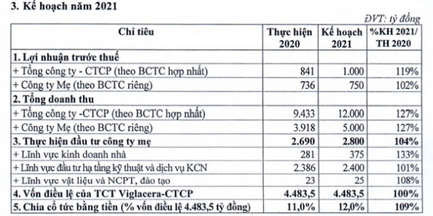 Viglacera (VGC): Thêm 1 đại diện từ Gelex ứng cử vào HĐQT, kế hoạch lãi trước thuế 1.000 tỷ đồng năm 2021 - Ảnh 2.