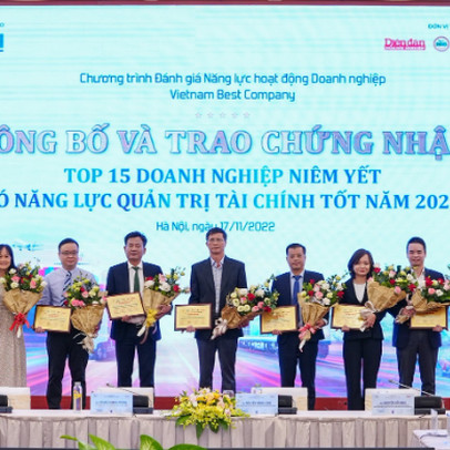 Vinaconex lọt Top 15 Doanh nghiệp quản trị tài chính tốt năm 2022