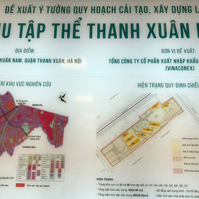 Vinaconex muốn biến khu tập thể Thanh Xuân Nam thành 6 toà chung cư có chiều cao từ 30- 50 tầng