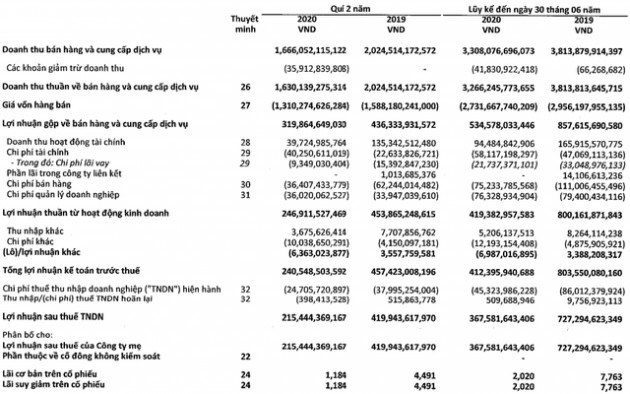 Vĩnh Hoàn (VHC): Nửa đầu năm LNST hợp nhất giảm hơn 49% xuống còn 367,5 tỷ, một phần do không còn phát sinh lãi thoái vốn - Ảnh 1.