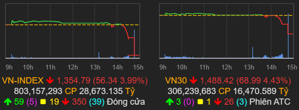 VN-Index giảm mạnh nhất trong gần 6 tháng, vốn hóa HoSE bị “thổi bay” hơn 200.000 tỷ đồng trong phiên 6/7 - Ảnh 1.