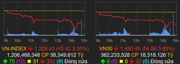 VN-Index giảm mạnh nhất trong hơn 1 tháng, vốn hóa HoSE bị “thổi bay” 171.000 tỷ đồng - Ảnh 1.