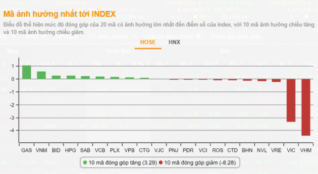 VnIndex phá vỡ điểm tựa 970 điểm, hàng loạt cổ phiếu rơi nhanh - Ảnh 1.