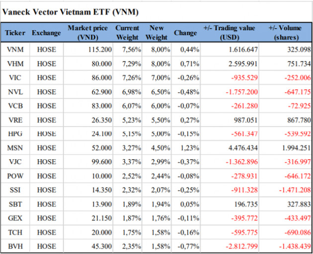 VNM ETF và FTSE Vietnam ETF sẽ cơ cấu danh mục ra sao trong kỳ review tháng 9? - Ảnh 1.