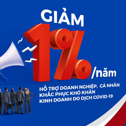 VRB giảm tới 1%/năm lãi suất hỗ trợ khách hàng mùa Covid-19