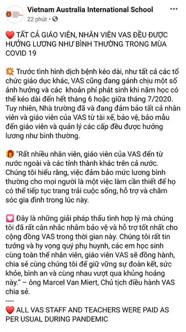 Vụ thu học phí cả trăm triệu đồng cho 3 tháng dù tiền đóng trước đó chưa sử dụng đến: Trường Quốc tế càng gây bức xúc khi đưa lý do trả lương cho giáo viên - Ảnh 3.