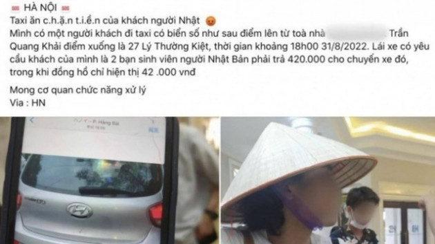 Xác minh thông tin 2 sinh viên Nhật Bản bị chặt chém gấp 10 lần khi đi taxi - Ảnh 1.