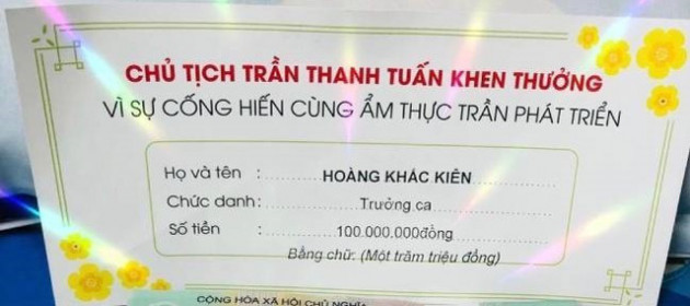 Xôn xao công ty ẩm thực thưởng Tết trăm triệu đồng mỗi người - Ảnh 2.