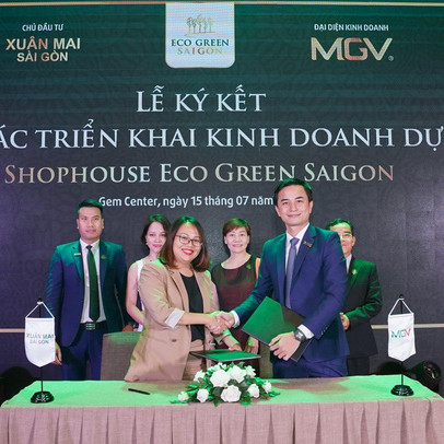 Xuân Mai Sài Gòn và MGV ký kết hợp tác triển khai kinh doanh Shophouse dự án Eco Green Saigon