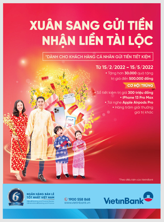 “Xuân sang gửi tiền - Nhận liền tài lộc” cùng VietinBank - Ảnh 1.