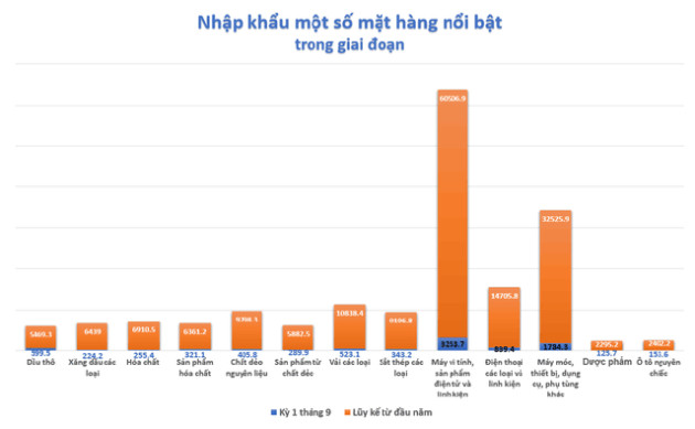 Xuất khẩu giảm mạnh, Việt Nam nhập siêu nửa đầu tháng 9 - Ảnh 3.