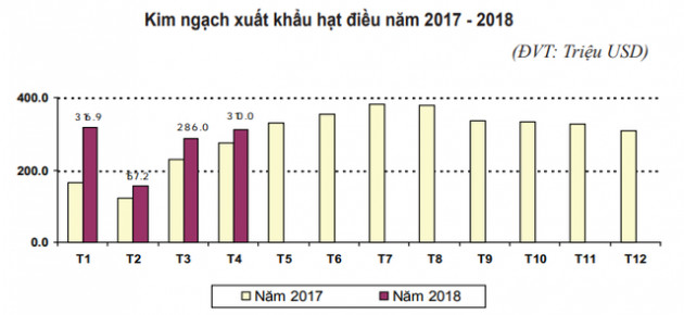 Xuất khẩu hạt điều mang về hơn 1 tỷ USD trong 4 tháng đầu năm - Ảnh 1.