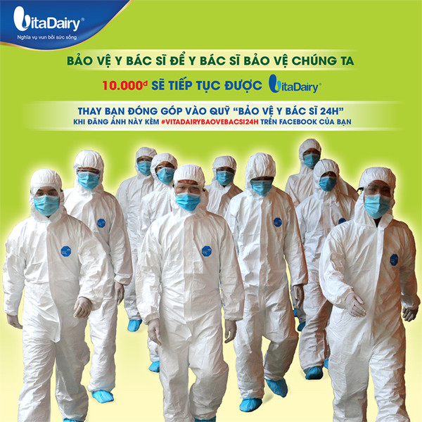 Bảo vệ y bác sĩ 24h: VitaDairy góp 5 tỷ đồng chống dịch Covid-19