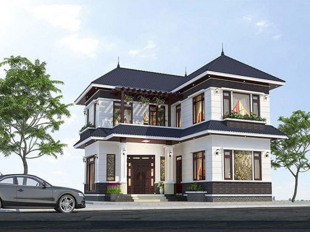 Biệt thự 2 tầng mái Thái gây mê bởi thiết kế đẹp và tiện nghi