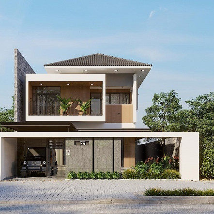 Biệt thự 2 tầng mái Thái gây mê bởi thiết kế đẹp và tiện nghiicon