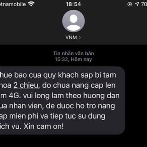 Cảnh báo lừa đảo mới: Nâng cấp sim 4G, mất sạch tiền lại 'gánh' thêm nợicon