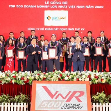 Cen Land vào top 500 DN lớn nhất Việt Nam 2020icon