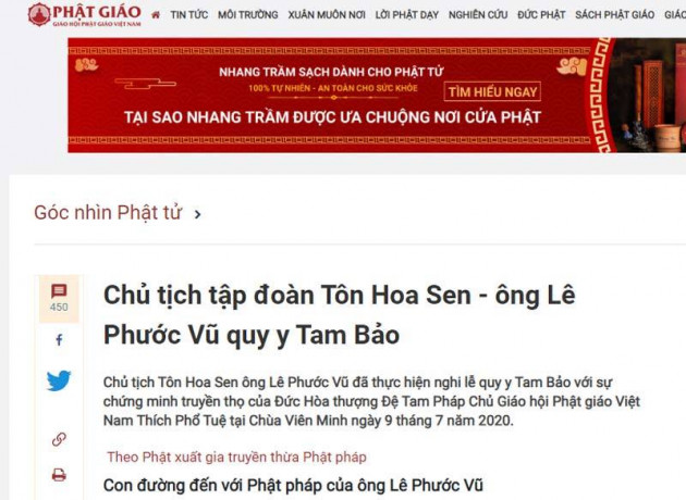 Chi phối ngàn tỷ, đại gia Lê Phước Vũ nương nhờ cửa Phật