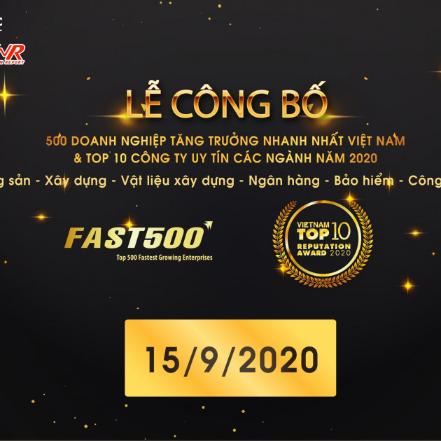 Công bố 500 DN tăng trưởng nhanh nhất Việt Nam