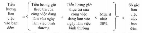 Công thức tính tiền lương làm thêm giờ, làm việc ban đêm - Ảnh 2.