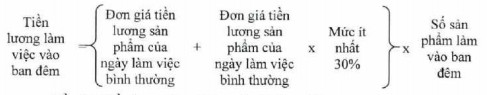 Công thức tính tiền lương làm thêm giờ, làm việc ban đêm - Ảnh 3.