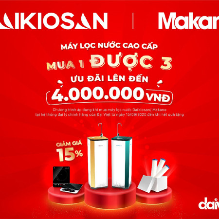 Daikiosan, Makano lập kỷ lục bán máy lọc nước nhờ ‘Mua 1 được 3’