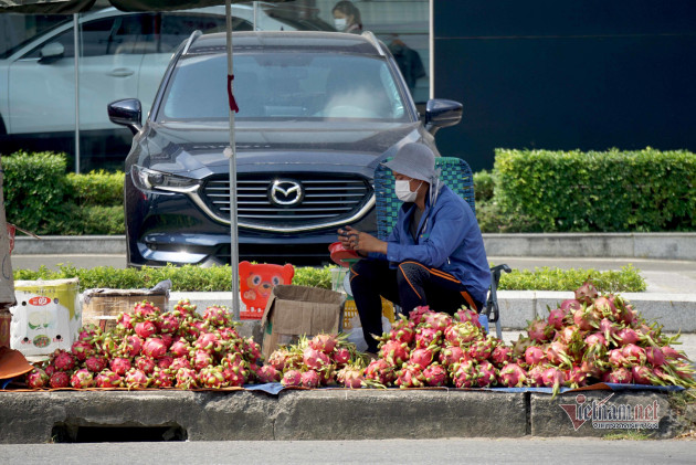 Dưa hấu 5 nghìn, thanh long 8 nghìn: Phơi nắng vỉa hè chờ giải cứu