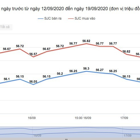 Giá vàng hôm nay 20/9: Giảm trái chiều đà tăng thế giớiicon