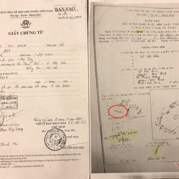 Giao công an xác minh chữ ký vụ người chết vẫn xác nhận đất ở Hà Nội