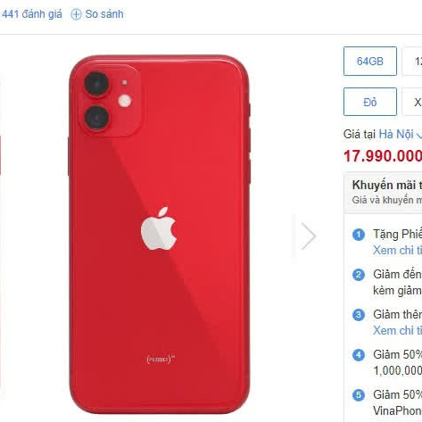 Hết tăng nóng, iPhone 11 quay đầu giảm liền 4 triệu đồng tại Việt Namicon