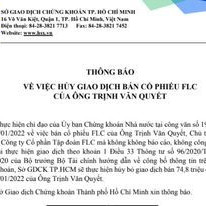 Hủy giao dịch cổ phiếu FLC nghìn tỷ của ông Trịnh Văn Quyếticon