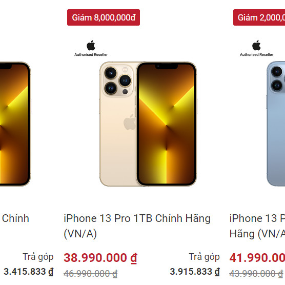 iPhone 13, 13 Pro bất ngờ giảm giá sốc 8 triệu đồng, thấp nhất từ khi mở bánicon