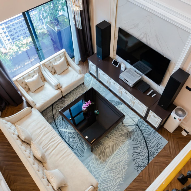 Không gian sống ở trời Âu tái hiện trong căn hộ Duplex siêu sang