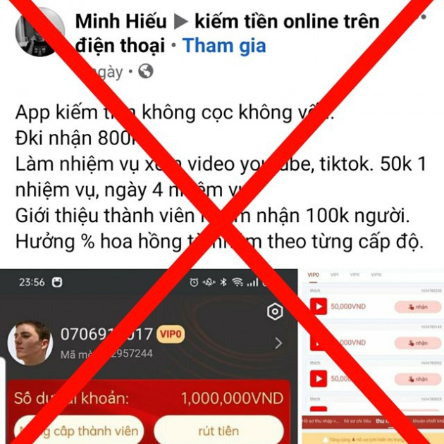 Kiếm tiền trên mạng: Coi chừng sập bẫyicon