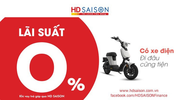 Lãi suất 0% dành cho khách hàng vay mua phương tiện đi lại trả góp