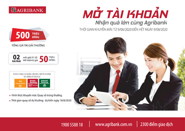 Loạt ưu đãi cho khách dùng ứng dụng Agribank E-Mobile Banking