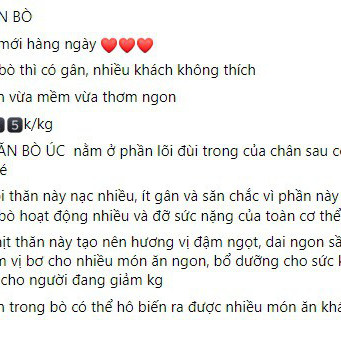 Lõi bò Úc siêu rẻ bán đầy chợ thực chất là bò gì?icon