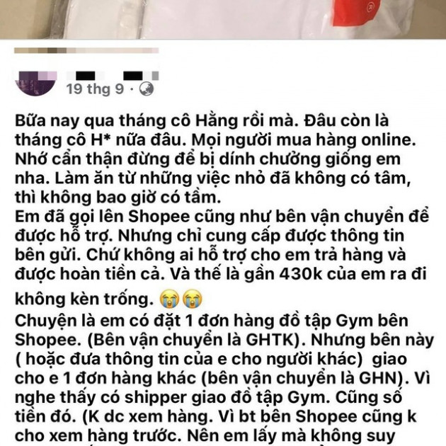 Mánh khóe lừa đảo mới trên Shopee: Mua quần áo tập nhận ba lỗ rởmicon