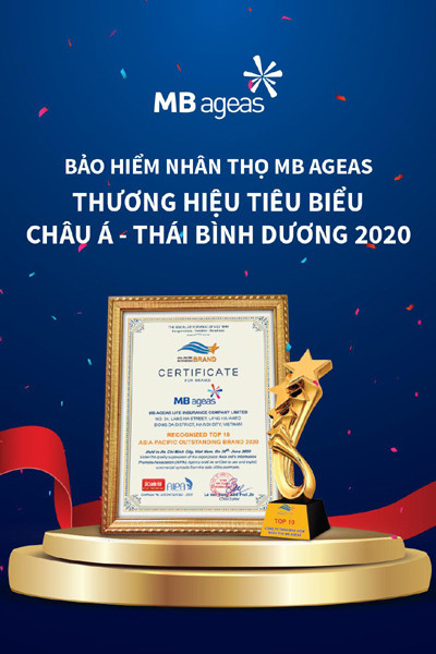 MB Ageas Life vào top 10 thương hiệu tiêu biểu châu Á - TBD